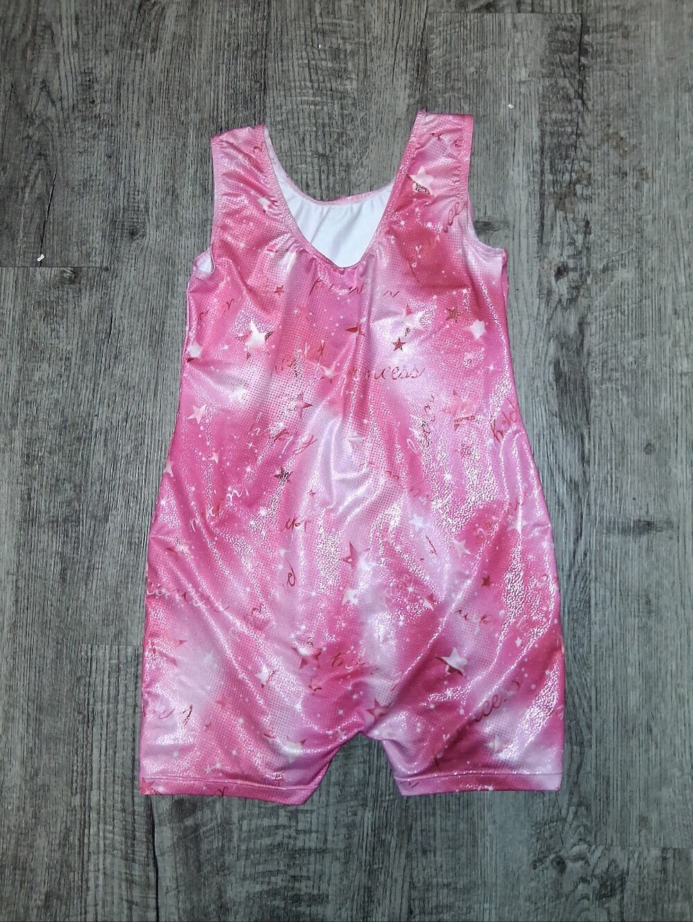Girls Pink Gymnastics Leotard (M)